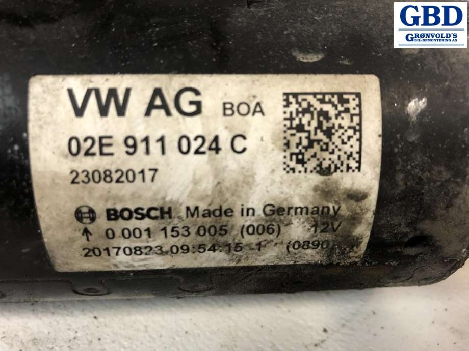 VW Caddy, 2015-2020 (Type III, Fase 3)(BOSCH|02E 911 024 C)