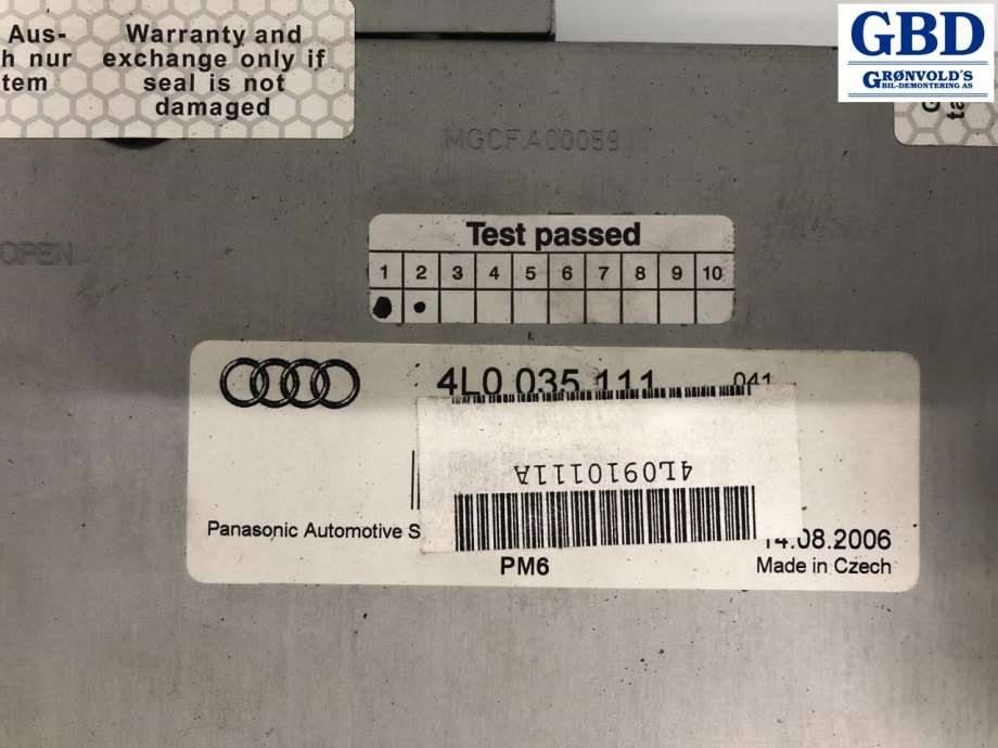 Audi Q7, 2006-2010 (Type I, Fase 1) (PANASONIC|4L0 057 111 A|4L0 035 111)