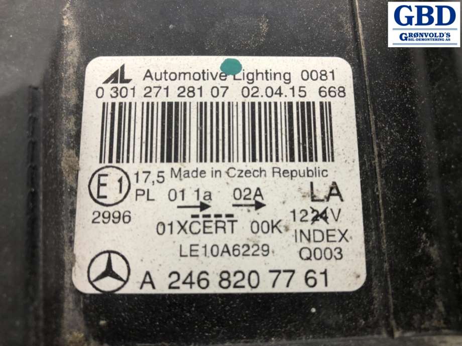 Mercedes B-Klasse, electric drive, 2014-2018 (W242) (A 246 820 07 39)