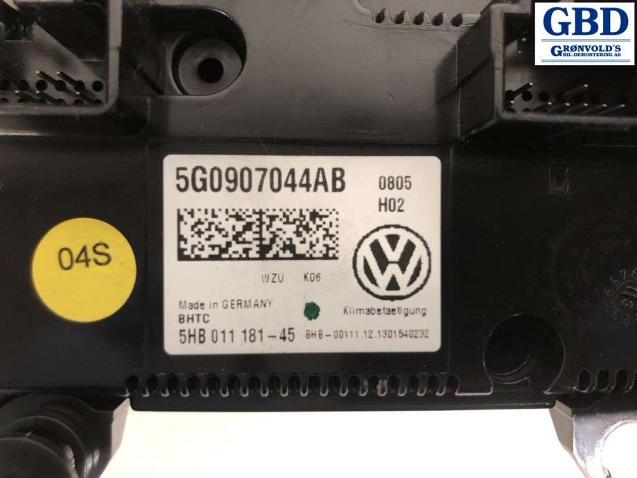 VW Golf VII, 2012-2017 (Fase 1) (5G0 907 044 BE|5G0907044AB)