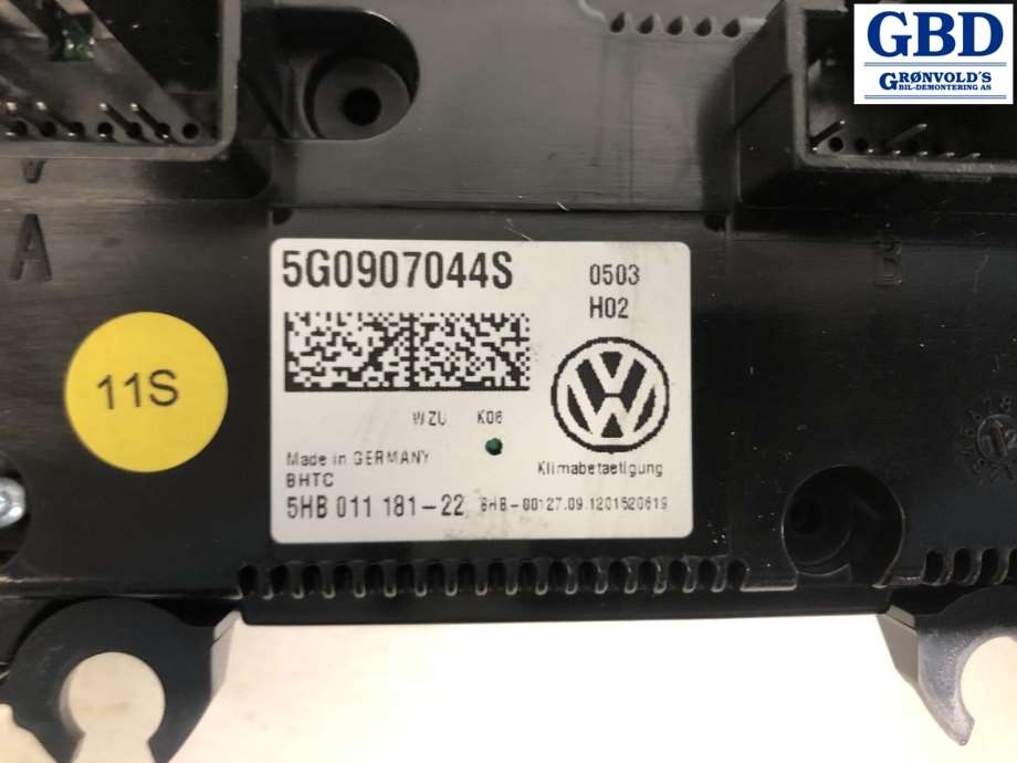 VW Golf VII, 2012-2017 (Fase 1) (5G0 907 044 BE|5G0907044S)