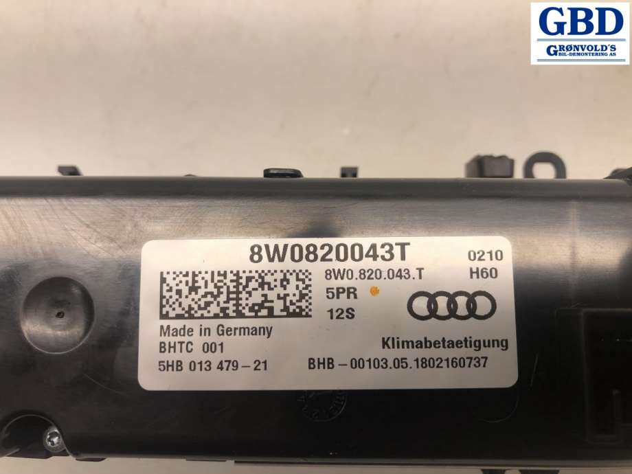 Audi A4, Allroad, 2016- (Type II) (B9) (8W0 820 043 T)