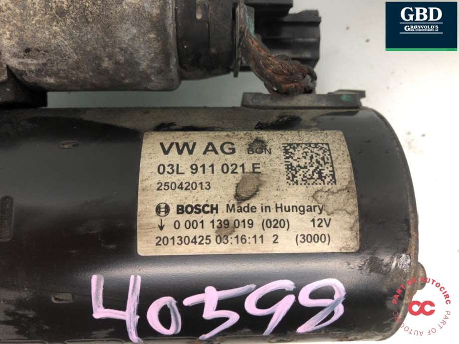 Audi Q5, 2012-2017 (Type I, Fase 2) (BOSCH|03L 911 021 G|03L 911 021 E)