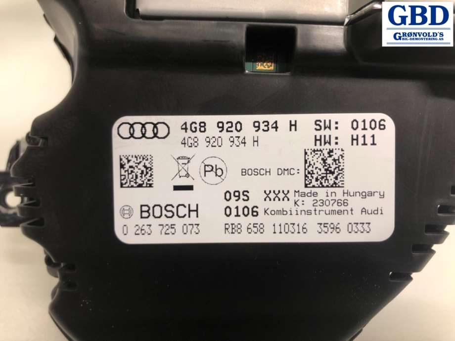 Audi A6, 2014-2018 (Type IV, Fase 2) (C7) (4G8 920 934 H)