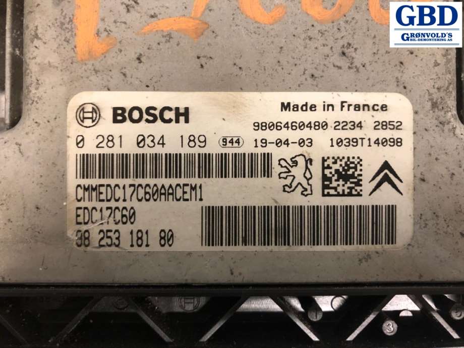 Toyota Proace, 2016- (Type II) (BOSCH|9806460480|0 281 034 189)