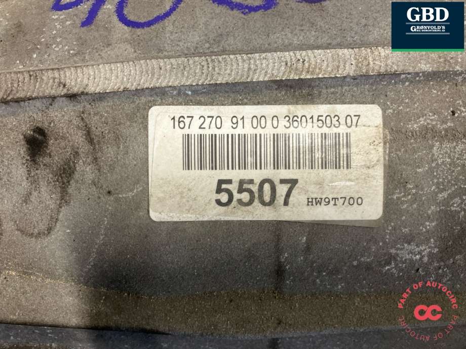 Girkasse automat til Mercedes GLE 2019-->> (W167) (W167) (A 167 270 91 00|A 167 270 19 01|)