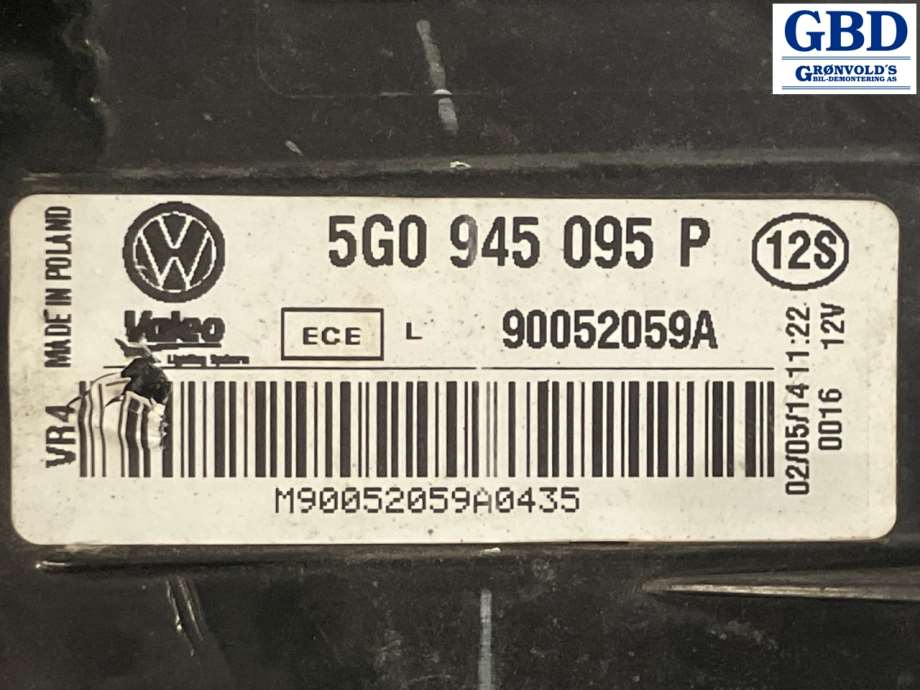 VW Golf VII, 2012-2017 (Fase 1) (5G0 945 095 P)