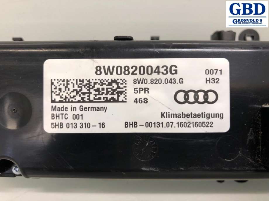 Audi A4, Allroad, 2016- (Type II) (B9) (8W0 820 043 G)