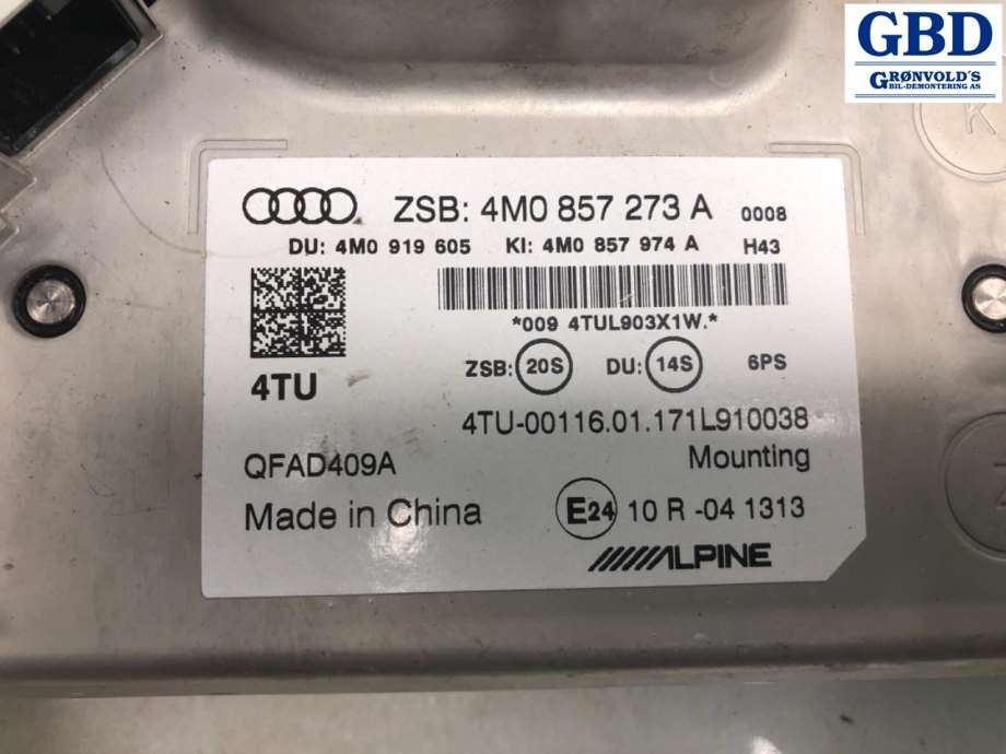 Audi Q7, 2015- (Type II) (4M0 857 273 A)