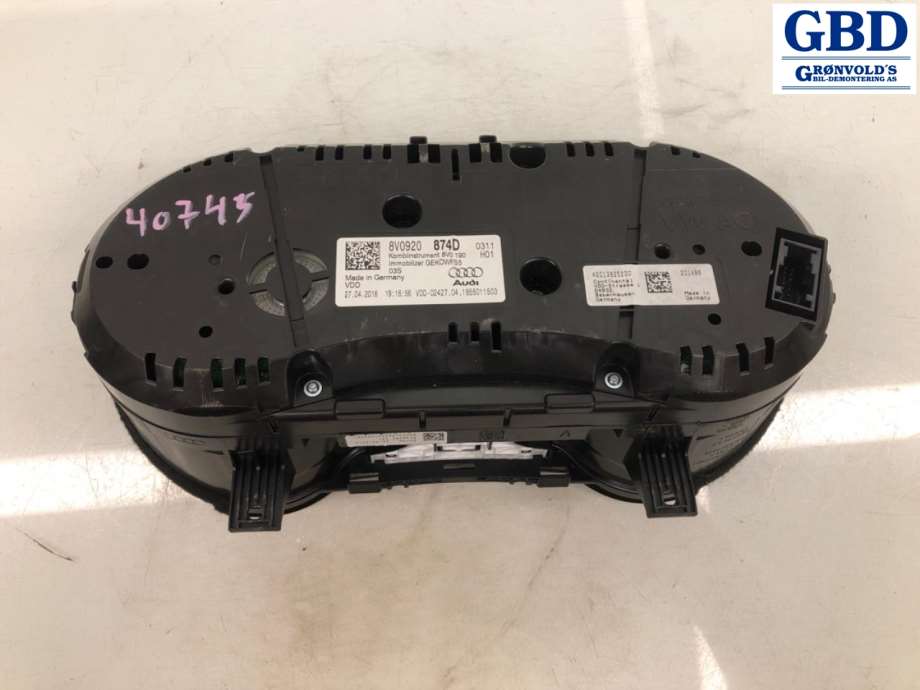 Audi A3, 2016-2020 (Type III, Fase 2) (8V0 920 874 D)