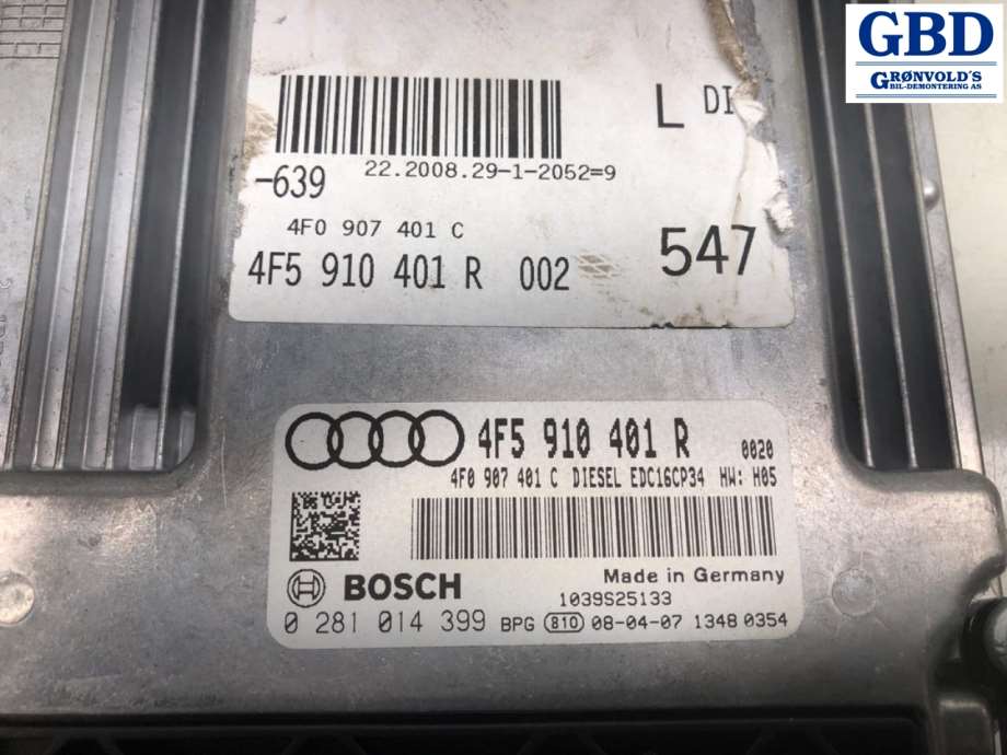 Audi A6, 2008-2011 (Type III, Fase 2) (C6) (4F5 910 401 RX)