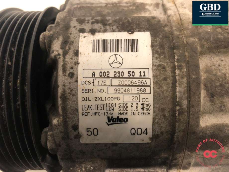 Aircondition kompressor til Mercedes C-Klasse 2007-2011 (Fase 1) (W204) (W204) (A 002 230 50 11|A 002 230 34 11|)