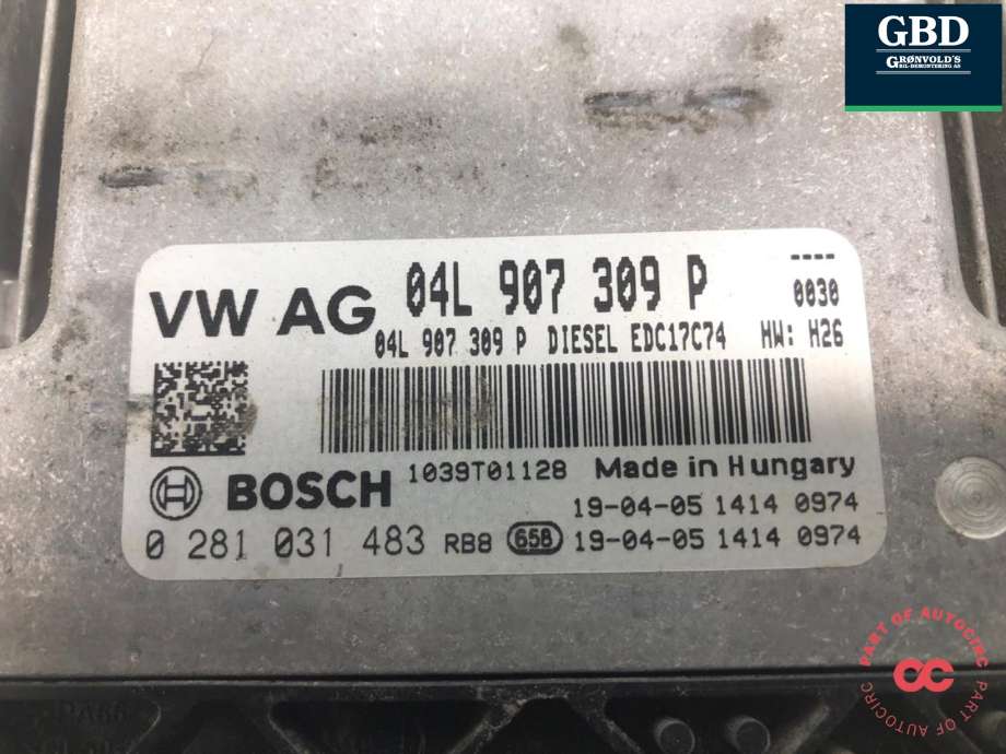 Styreenhet motor til Škoda Kodiaq 2017-->>  (04L 906 026 QQ|04L 906 026 QQ 55A|)