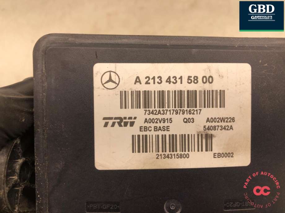 ABS sentral til Mercedes E-Klasse 2016-2023 (W213) (W213) (A 213 431 61 01| A 213 431 51 01| A 213 431 40 01|A 213 431 22 01| A 213 431 19 01|A 213 431 89 00| A 213 431 35 00)