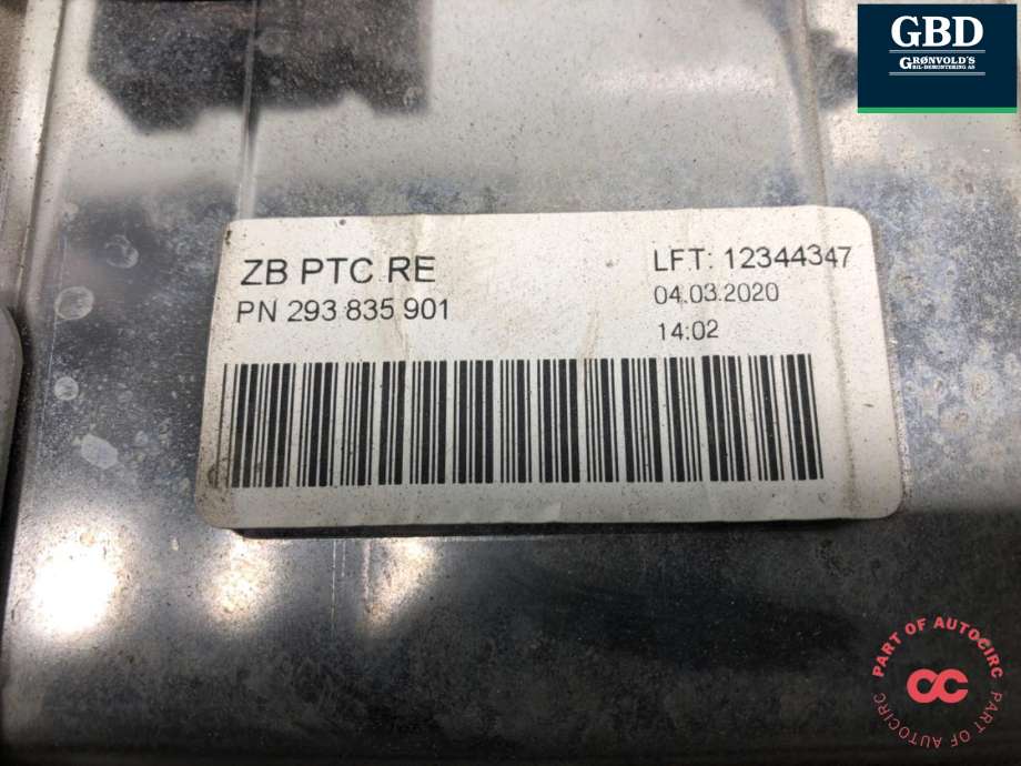 Varmeapparat PTC-heater til Mercedes EQC 2019-->>  (A 000 835 73 00|A 000 835 52 00|293835901)