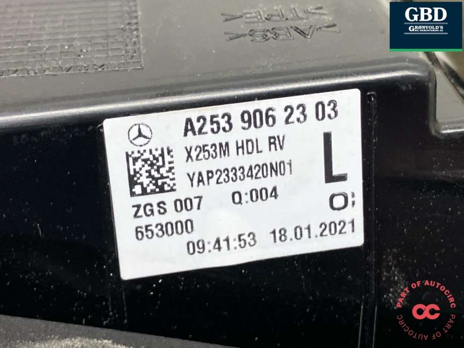 Mercedes GLC, 2015-2022 (X253) (A 253 906 23 03)