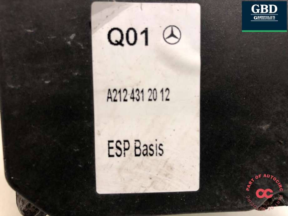 ABS sentral til Mercedes E-Klasse 2009-2013 (Fase 1) (W212) (W212) (A 212 431 21 12|A 212 431 21 12 80|)