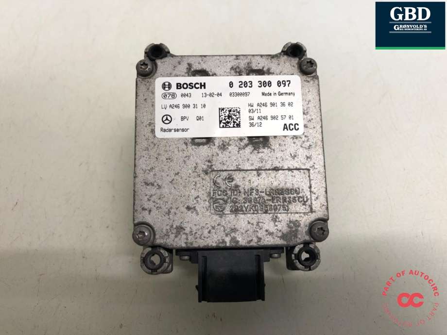 Sensor radar til Mercedes CLA 2013-2019 (C117) (C117) (A 246 900 31 10|A 246 901 36 02|A 246 902 57 01| 0 203 300 097)
