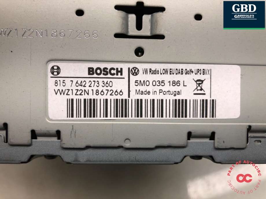 VW Polo, 2009-2014 (Type V, Fase 1) (5M0 057 156 BX|5M0 057 156 DX)