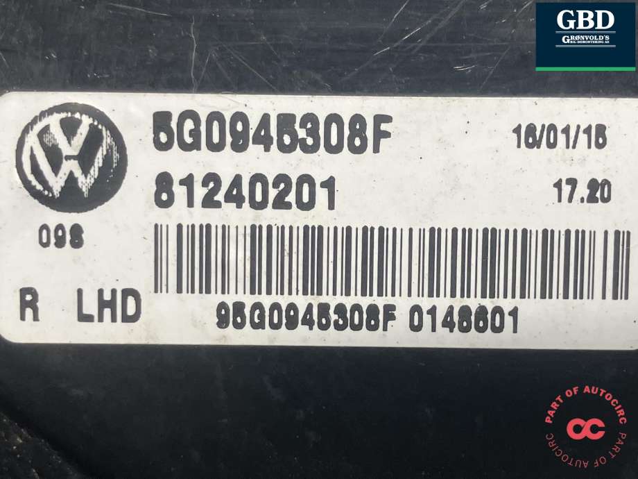 Baklykt høyre indre til VW e-Golf 2014-2017 (Fase 1) (5G0 945 308 F|81240201|)