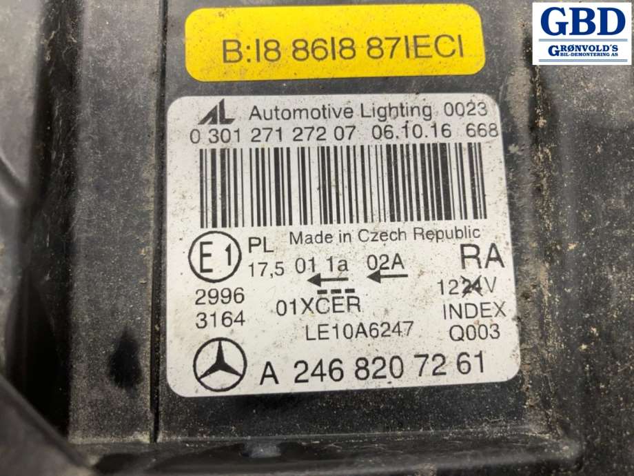 Mercedes B-Klasse, electric drive, 2014-2018 (W242) (A 246 820 02 39)