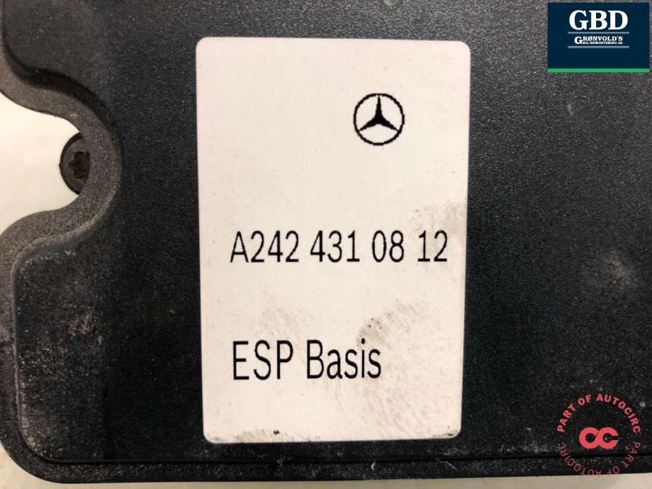 ABS sentral til Mercedes B-Klasse, electric drive 2014-2018 (W242) (W242) (A 242 431 09 12|A 242 431 08 12|A 242 431 09 12 80)