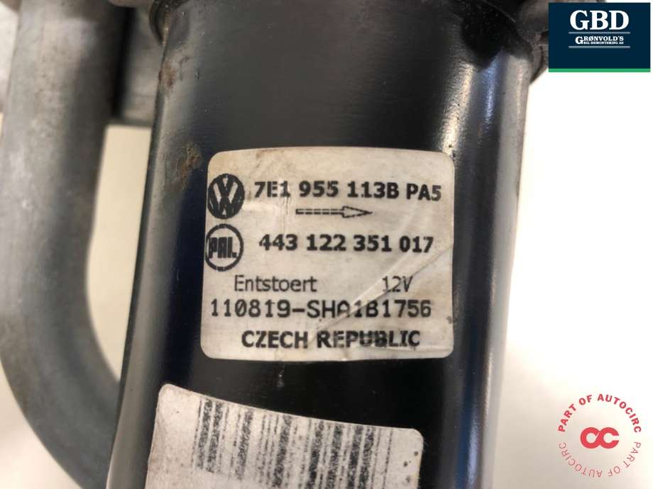 Viskermotor frontrute komplett m/overføring til VW Transporter / Caravelle 2009-2015 (Fase 2) (T5) (T5) (7E1 955 113 G| 7E1 955 113 B|7E1 955 603 C| 7H1 955 603 A|7E1 955 023 A)