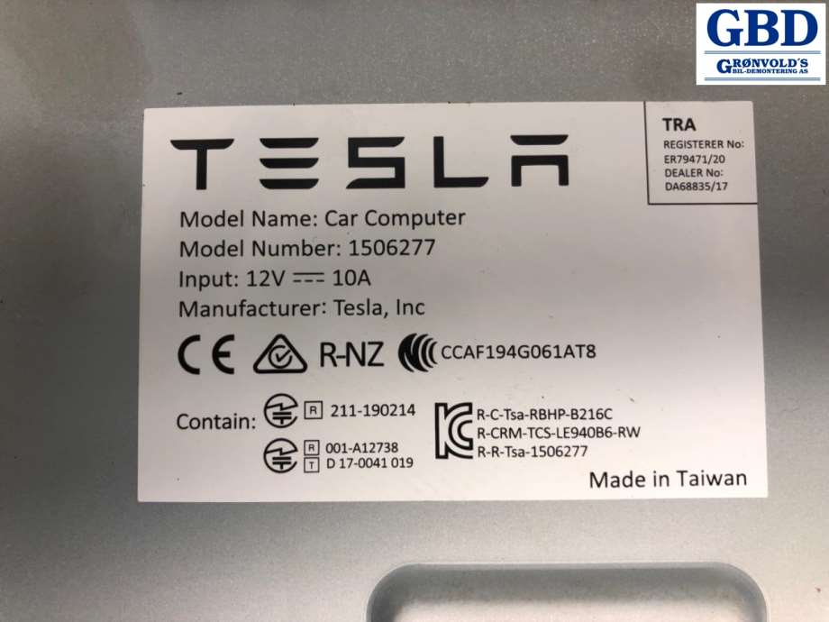 Tesla Model 3, 2018-2023 (Fase 1) (1566786-S1-E|1566786-S1-C|1566786-81-C)