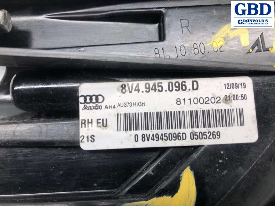 Audi A3, 2012-2016 (Type III, Fase 1) (8V4 945 096 D)