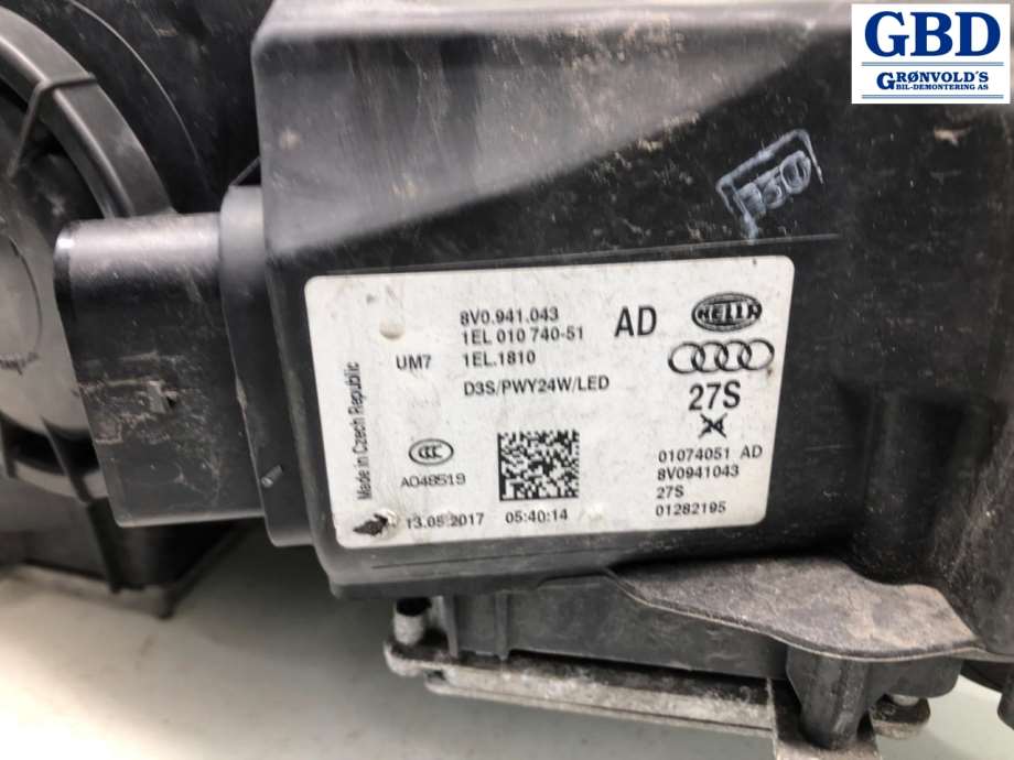 Audi A3, 2012-2016 (Type III, Fase 1) (8V0 941 043 P|8V0 941 043)