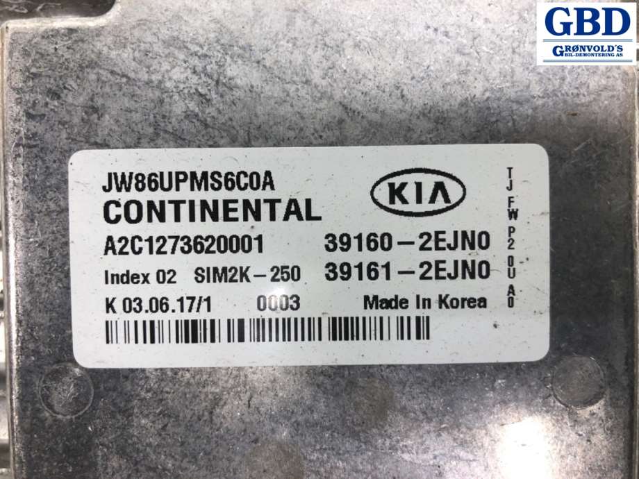 Kia Optima, 2017-2020 (39161 2EJN0|39160-2EJN0)