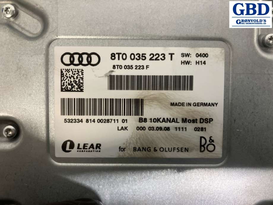 Audi A4, 2007-2014 (Type IV) (B8) (8T0 035 223 T|8T0 035 223 F)