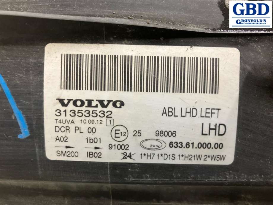 Volvo V70, 2007-2013 (Type III, Fase 1) (31353538|31353532|633.61.000.00)