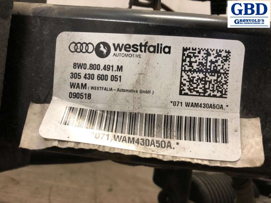 Audi A4, 2015-2019 (Type V, Fase 1) (B9) (8W0 800 491 M)