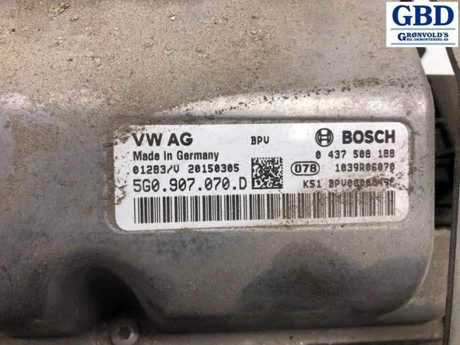 Audi A3, 2012-2016 (Type III, Fase 1) (5G0 907 070 E|5G0 907 070 D)