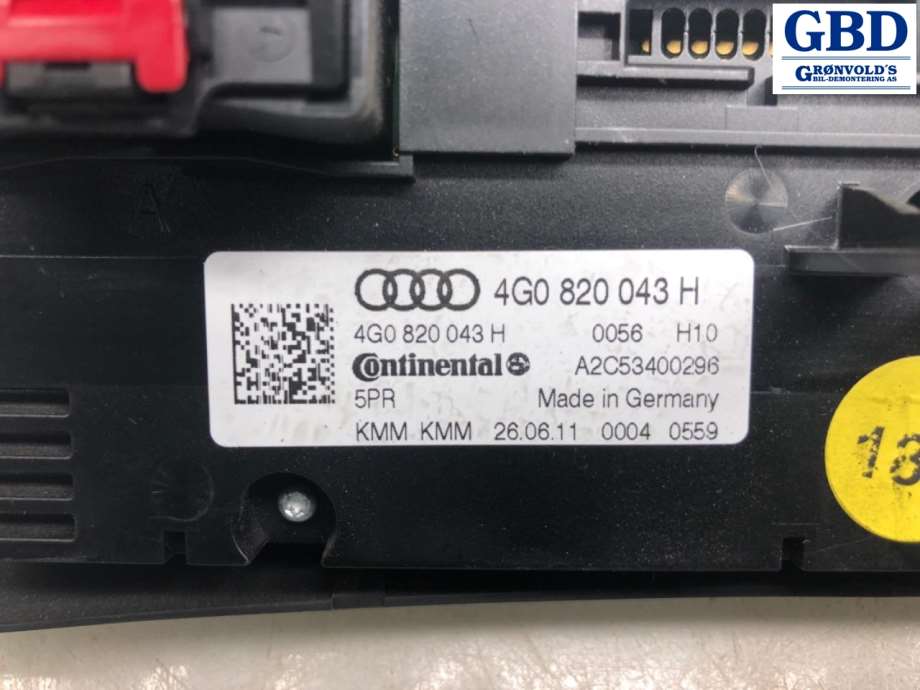 Audi A6, 2011-2014 (Type IV, Fase 1) (C7) (4G0 820 043 H)