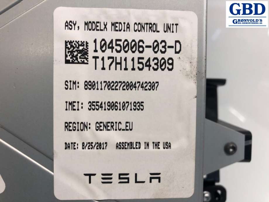 Tesla Model S, 2016-2021 (Fase 2) (1451809-S3-J|1045006-03-D)