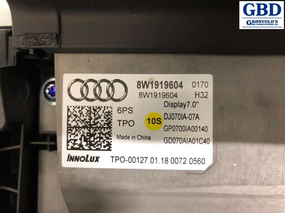 Audi A4, 2015-2019 (Type V, Fase 1) (B9) (8W1 919 604)