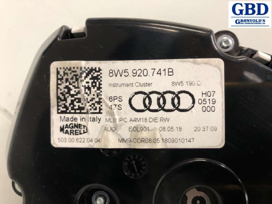 Audi A4, 2015-2019 (Type V, Fase 1) (B9) (8W5 920 741 B|503 00 622 04 04)