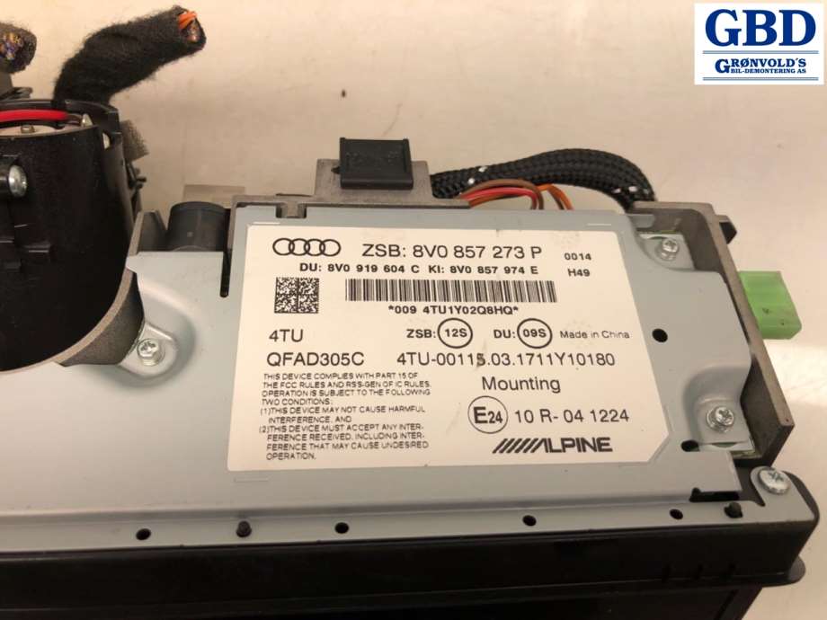 Audi A3, 2016-2020 (Type III, Fase 2) (8V0 919 604 C|8V0857273)