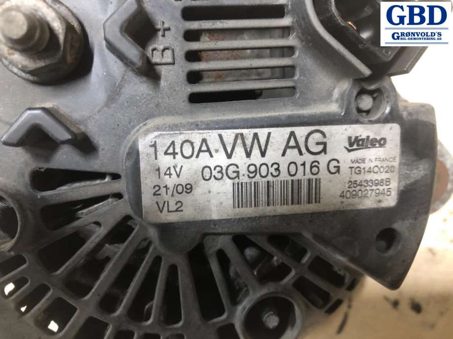 Audi A4, 2007-2014 (Type IV) (B8) (VALEO|03G 903 016 G|03G 903 016 GX)