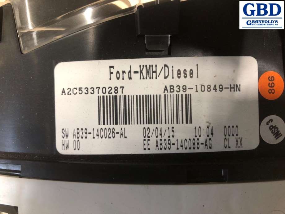 Ford Ranger, 2015- (Fase 2) (2052484|AB39-10849-HP|AB39-10849-HN)