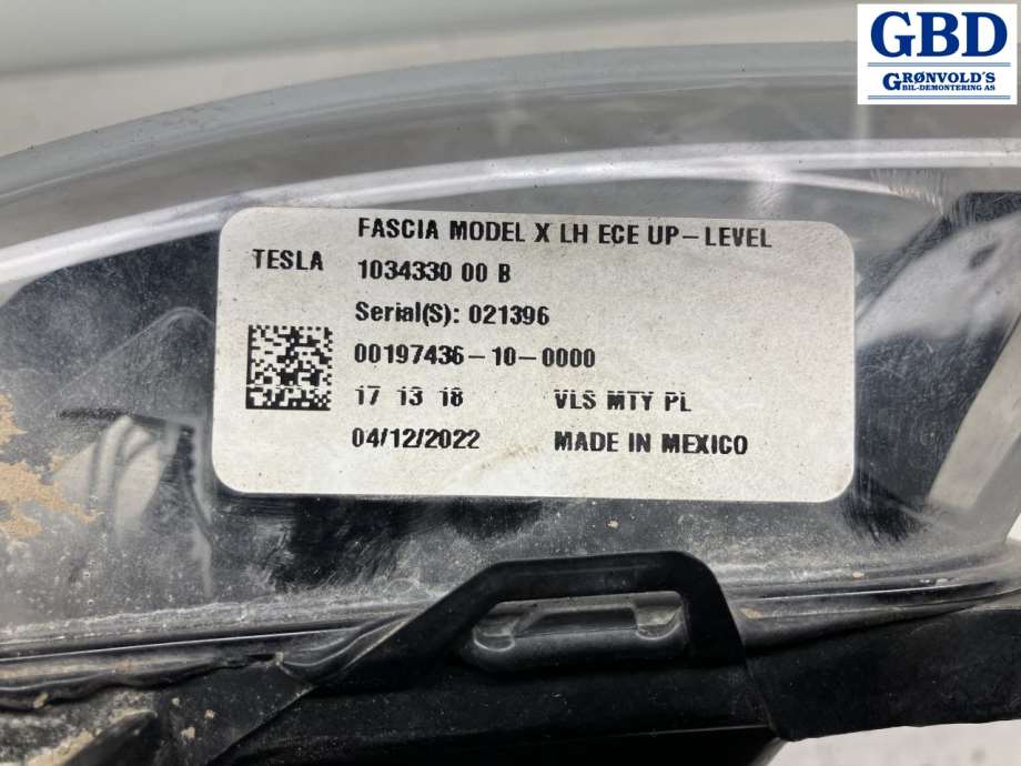 Tesla Model X, 2016- (1034330 00 B)