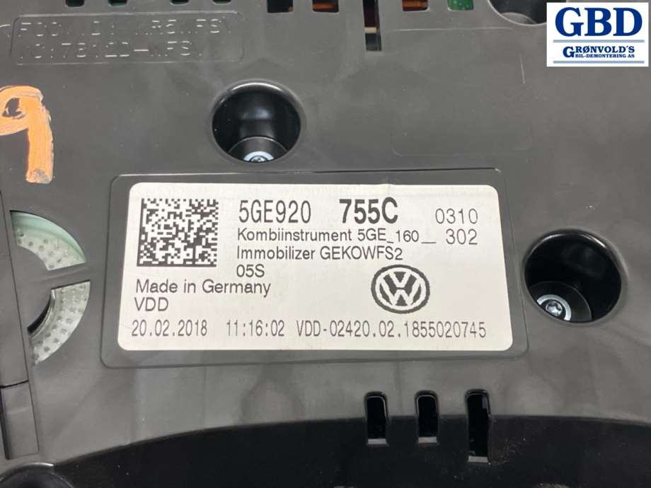 VW e-Golf, 2017-2020 (Fase 2) (5GE 920 755 C)