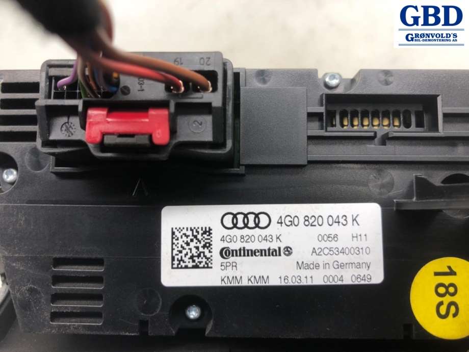 Audi A7, 2010-2014 (Type I, Fase 1) (4G0 820 043 K)