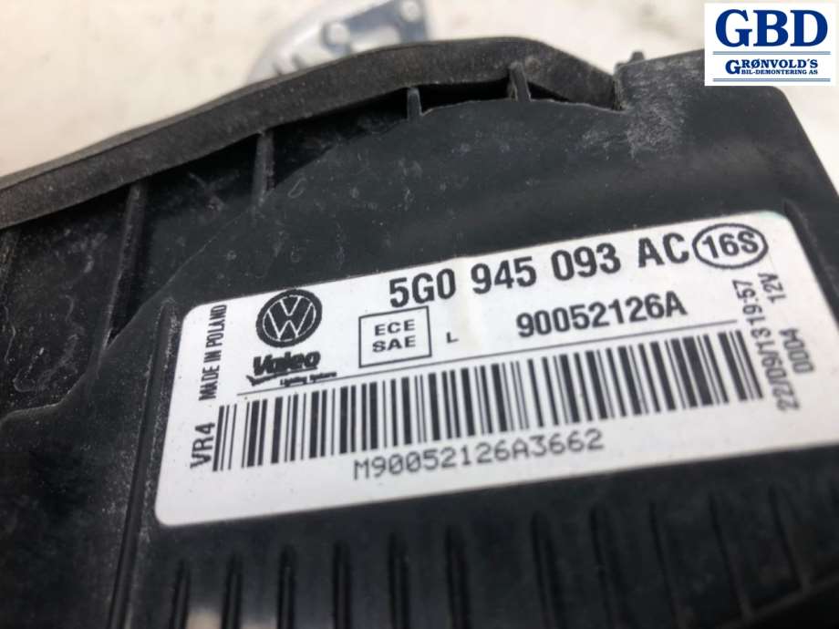 VW Golf VII, 2012-2017 (Fase 1) (5G0 945 093 AC)