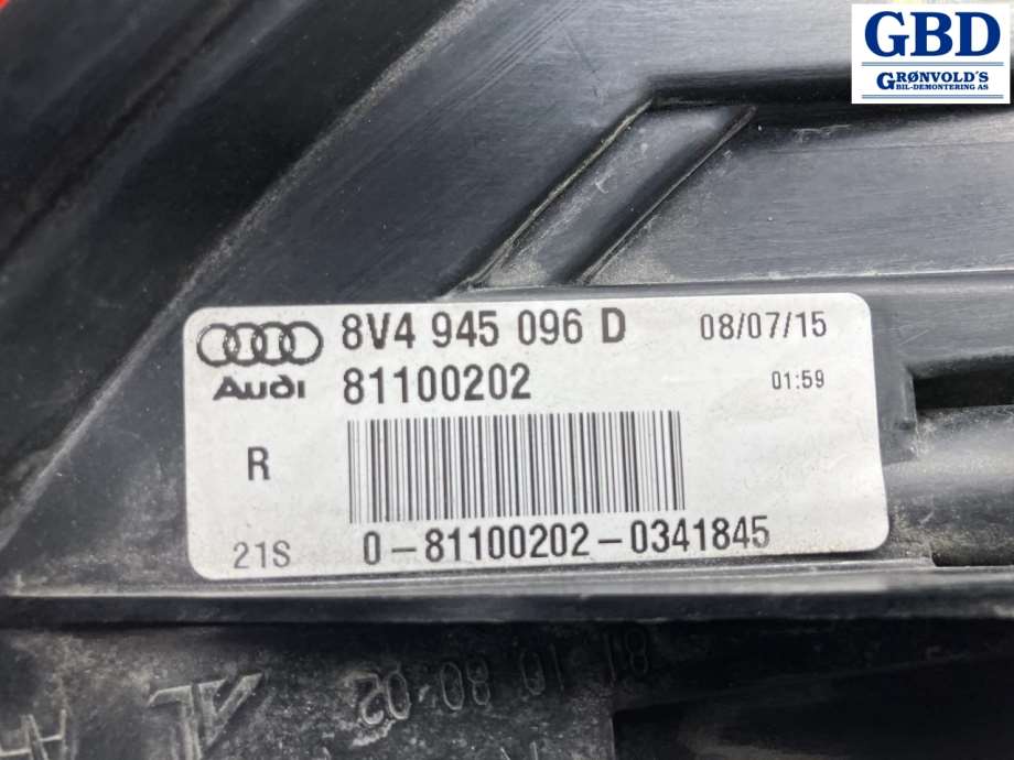 Audi A3, 2016-2020 (Type III, Fase 2) (8V4 945 096 D)