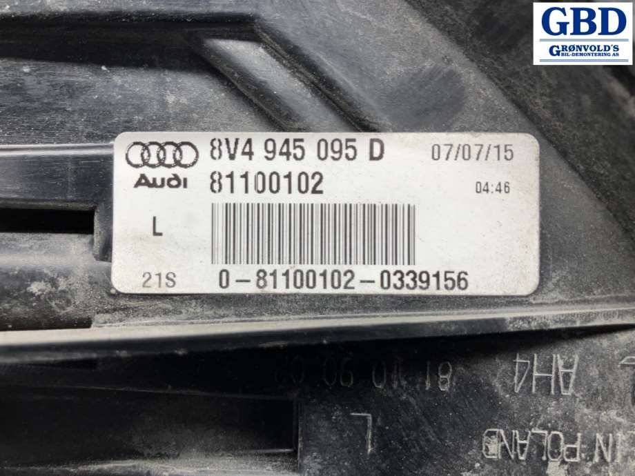 Audi A3, 2016-2020 (Type III, Fase 2) (8V4 945 095 D)