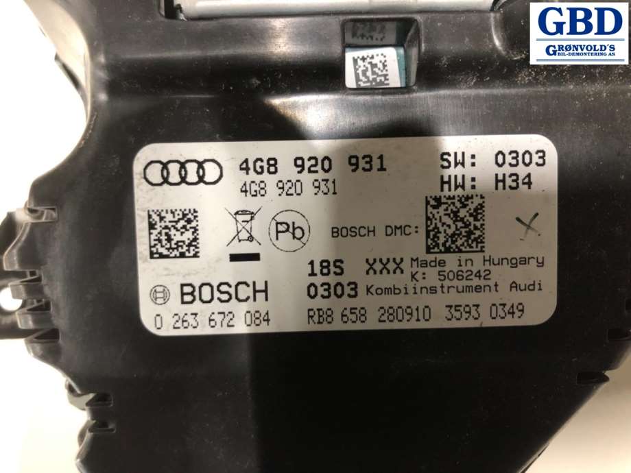 Audi A7, 2010-2014 (Type I, Fase 1) (4G8 920 931 KX|4G8 920 931)