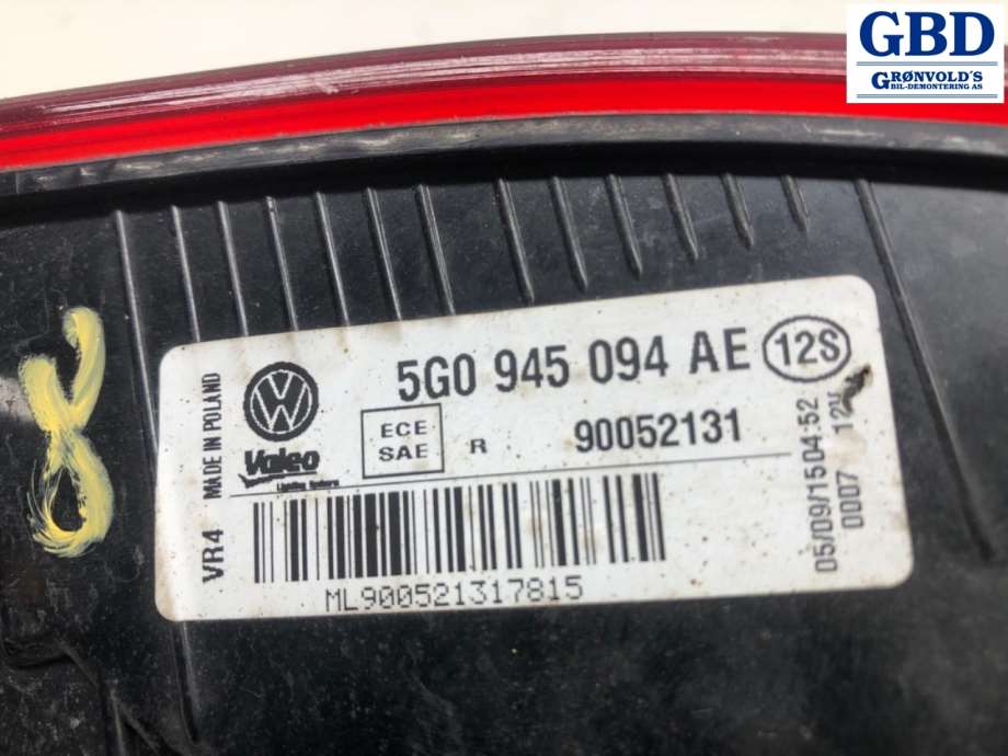 VW Golf VII, 2012-2017 (Fase 1) (5G0 945 094 AE)